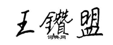 王正良王钻盟行书个性签名怎么写