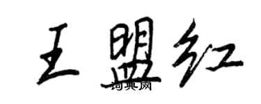 王正良王盟红行书个性签名怎么写