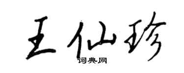 王正良王仙珍行书个性签名怎么写