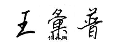 王正良王汇普行书个性签名怎么写