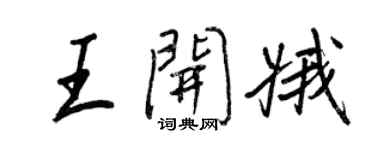 王正良王开娥行书个性签名怎么写