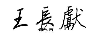 王正良王长献行书个性签名怎么写