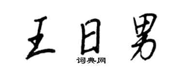 王正良王日男行书个性签名怎么写