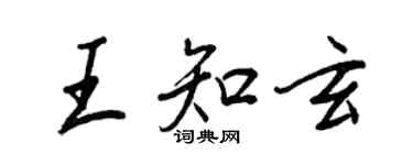 王正良王知玄行书个性签名怎么写