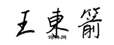 王正良王东箭行书个性签名怎么写