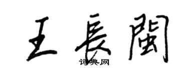 王正良王长闽行书个性签名怎么写