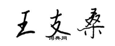 王正良王支桑行书个性签名怎么写