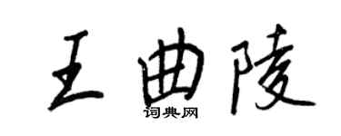 王正良王曲陵行书个性签名怎么写