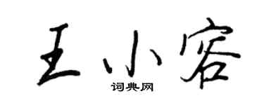 王正良王小容行书个性签名怎么写