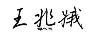 王正良王兆娥行书个性签名怎么写