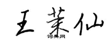 王正良王茉仙行书个性签名怎么写
