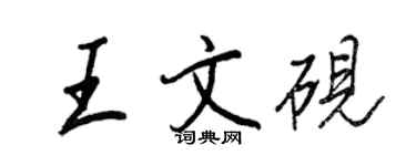 王正良王文砚行书个性签名怎么写
