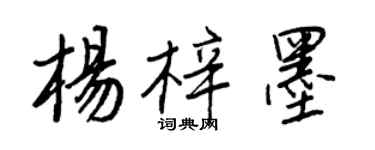 王正良杨梓墨行书个性签名怎么写
