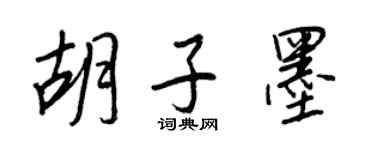 王正良胡子墨行书个性签名怎么写