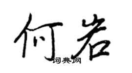 王正良何岩行书个性签名怎么写