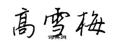 王正良高雪梅行书个性签名怎么写