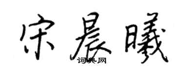 王正良宋晨曦行书个性签名怎么写