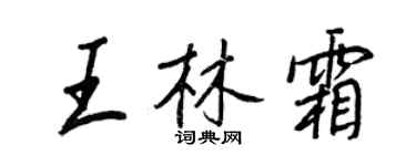 王正良王林霜行书个性签名怎么写