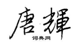 王正良唐辉行书个性签名怎么写