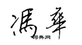 王正良冯华行书个性签名怎么写