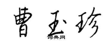 王正良曹玉珍行书个性签名怎么写