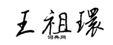 王正良王祖环行书个性签名怎么写