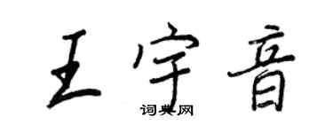 王正良王宇音行书个性签名怎么写