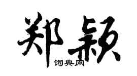 胡问遂郑颖行书个性签名怎么写