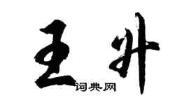 胡问遂王升行书个性签名怎么写