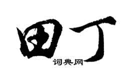 胡问遂田丁行书个性签名怎么写
