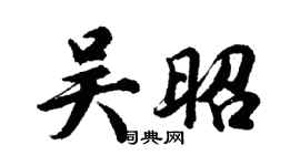 胡问遂吴昭行书个性签名怎么写