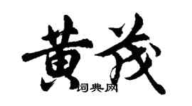 胡问遂黄茂行书个性签名怎么写