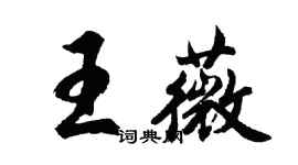 胡问遂王薇行书个性签名怎么写