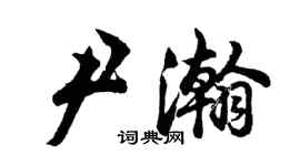 胡问遂尹瀚行书个性签名怎么写