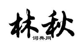 胡问遂林秋行书个性签名怎么写