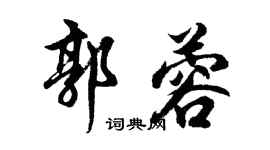 胡问遂郭蓉行书个性签名怎么写