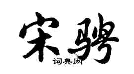 胡问遂宋骋行书个性签名怎么写
