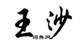 胡问遂王沙行书个性签名怎么写