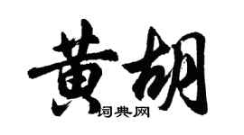 胡问遂黄胡行书个性签名怎么写