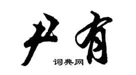 胡问遂尹有行书个性签名怎么写