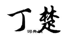 胡问遂丁楚行书个性签名怎么写