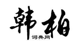 胡问遂韩柏行书个性签名怎么写