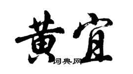 胡问遂黄宜行书个性签名怎么写