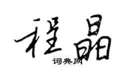 王正良程晶行书个性签名怎么写