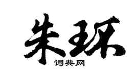 胡问遂朱环行书个性签名怎么写