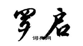 胡问遂罗启行书个性签名怎么写