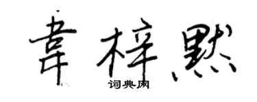 王正良韦梓默行书个性签名怎么写