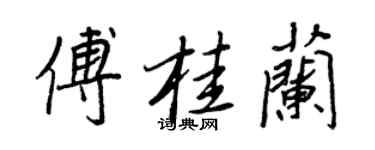 王正良傅桂兰行书个性签名怎么写