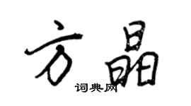 王正良方晶行书个性签名怎么写