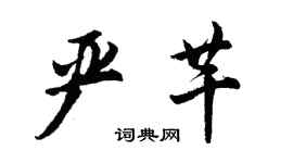 胡问遂严芊行书个性签名怎么写
